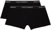 Dolce & Gabbana Confezione Da 2 Pezzi Boxer Regular-fit In Nero