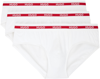 HUGO THREE-PACK WHITE & RED BRIEFS