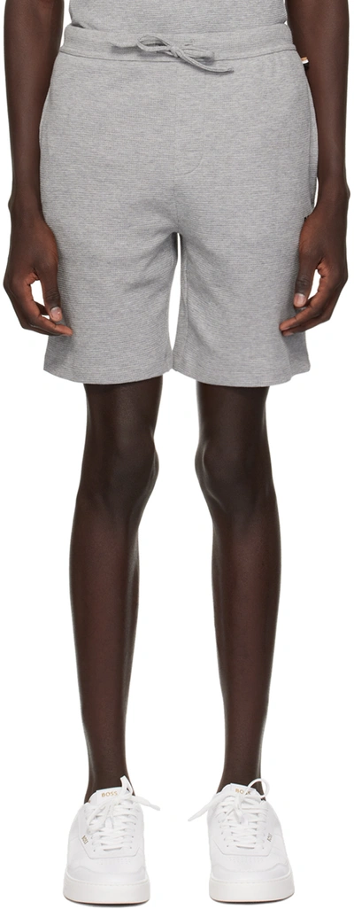 Hugo Boss Gray Two-pocket Shorts In Medium Grey 034