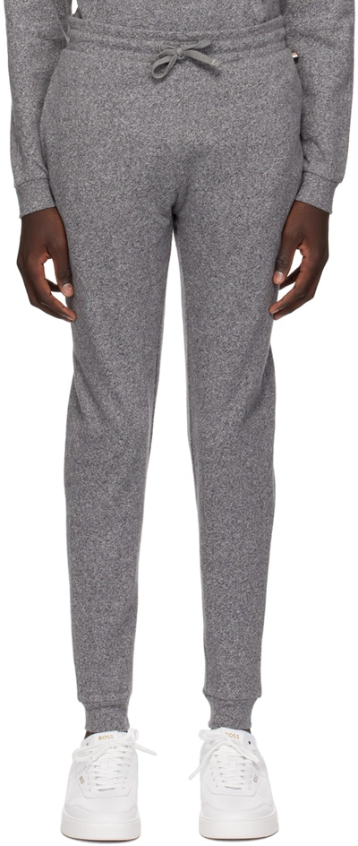 Hugo Boss Grey Two-pocket Sweatpants In Medium Grey 034