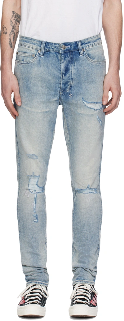 Ksubi Blue Chitch Thrashed Jeans In Denim