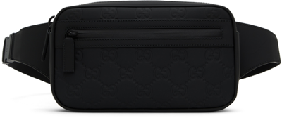 Gucci Black Gg Belt Bag In 1000 Black/blk/blk/b