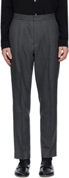 Officine Generale Gray Drew Trousers In Mid Grey