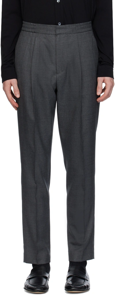 Officine Generale Gray Drew Trousers In Mid Grey