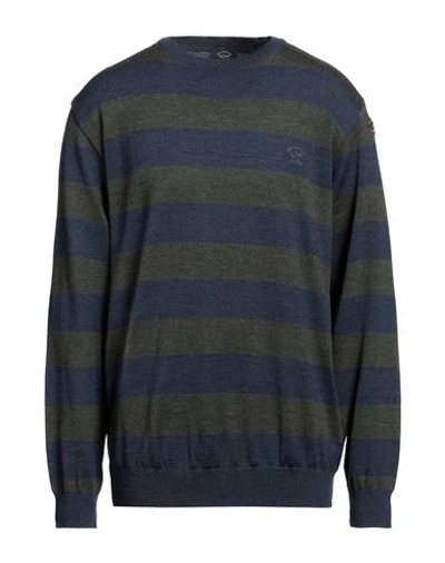 Paul & Shark Man Sweater Navy Blue Size 3xl Virgin Wool