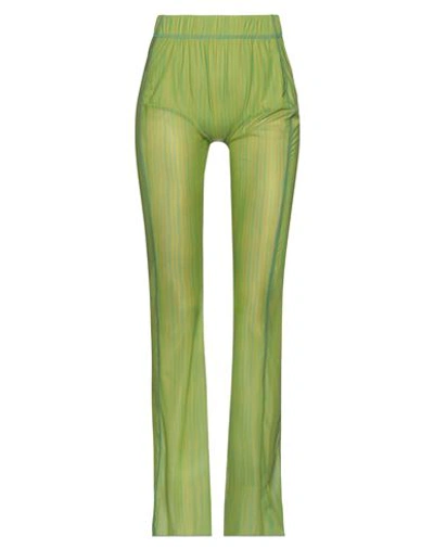 Avavav Woman Pants Green Size S Polyester, Elastane