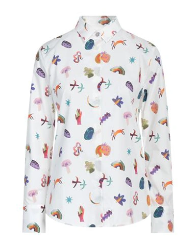 Ps By Paul Smith Ps Paul Smith Woman Shirt White Size 10 Cotton, Organic Cotton