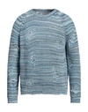 LANEUS LANEUS MAN SWEATER AZURE SIZE 40 COTTON