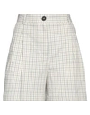 PS BY PAUL SMITH PS PAUL SMITH WOMAN SHORTS & BERMUDA SHORTS WHITE SIZE 8 COTTON, ELASTANE
