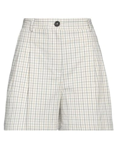 Ps By Paul Smith Ps Paul Smith Woman Shorts & Bermuda Shorts White Size 6 Cotton, Elastane