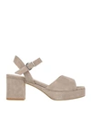 FABBRICA DEI COLLI FABBRICA DEI COLLI WOMAN SANDALS BEIGE SIZE 6 LEATHER