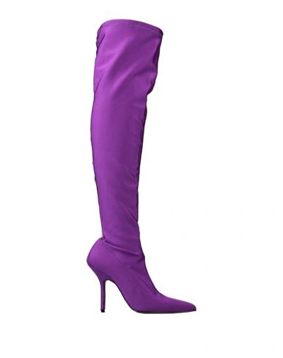Ncub Woman Boot Purple Size 7 Textile Fibers