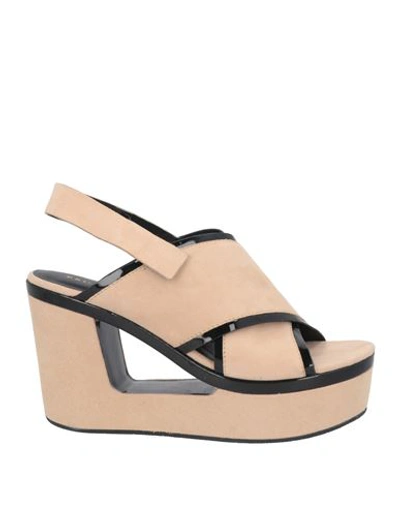 Bruno Premi Woman Sandals Beige Size 9 Leather