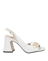 MARIAN MARIAN WOMAN SANDALS WHITE SIZE 8 LEATHER