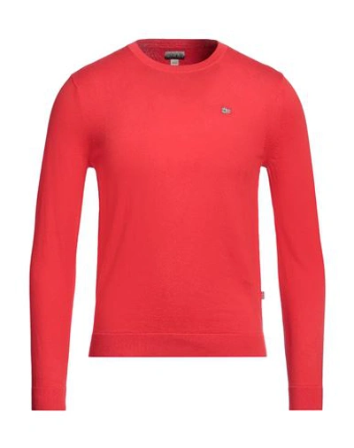 Napapijri Man Sweater Red Size Xxl Cotton In Red