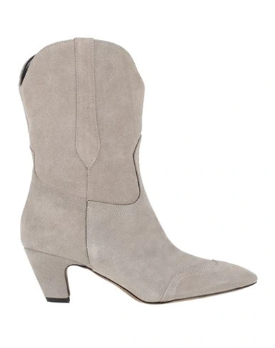 Doop Woman Ankle Boots Light Grey Size 7 Leather