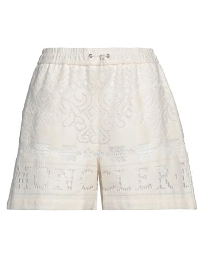 Moncler Crochet-lace Drawstring Shorts In White