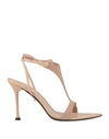 Alevì Milano Aleví Milano Woman Sandals Blush Size 7.5 Textile Fibers In Pink