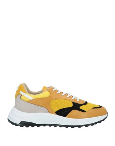 Hogan Mesh, Leather And Suede Sneakers In Mandarin