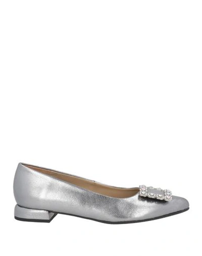 Marian Woman Ballet Flats Lead Size 11 Leather In Grey