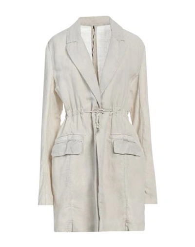 Masnada Woman Overcoat & Trench Coat Beige Size 4 Cotton, Linen, Polyamide