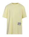Oamc Man T-shirt Pastel Yellow Size Xl Cotton, Silk
