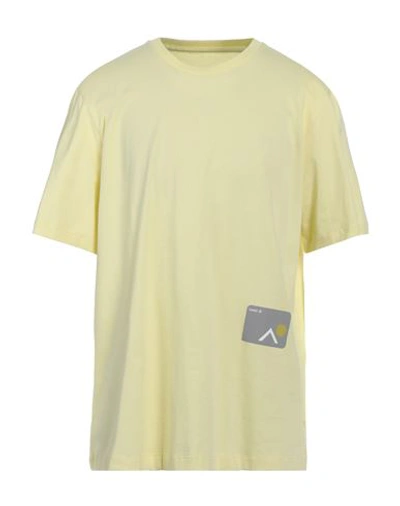 Oamc Man T-shirt Light Yellow Size Xl Cotton, Silk
