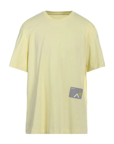 Oamc Man T-shirt Pastel Yellow Size Xl Cotton, Silk In Yellow