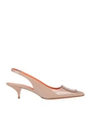 Santoni Woman Pumps Blush Size 11 Leather In Pink