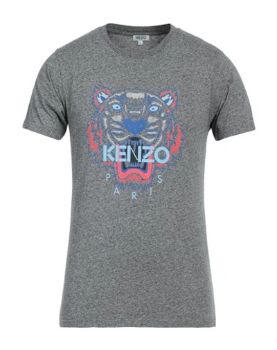 Kenzo Man T-shirt Grey Size S Cotton, Elastane