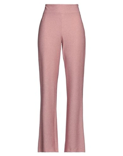 Soallure Woman Pants Pink Size 8 Viscose, Polyester, Polyamide, Elastane