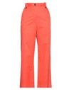 PS BY PAUL SMITH PS PAUL SMITH WOMAN PANTS TOMATO RED SIZE 8 COTTON, ELASTANE