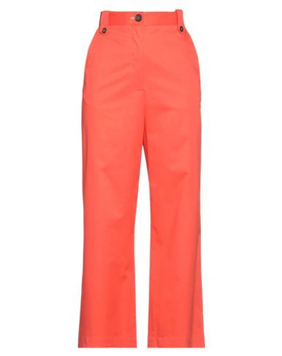 Ps By Paul Smith Ps Paul Smith Woman Pants Tomato Red Size 6 Cotton, Elastane