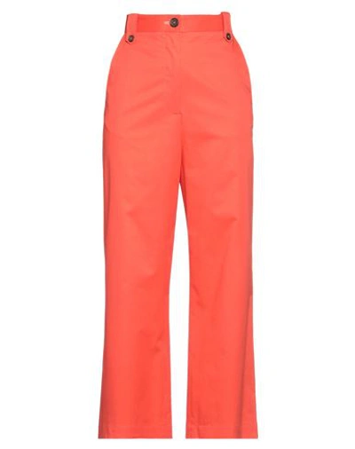 Ps By Paul Smith Ps Paul Smith Woman Pants Tomato Red Size 10 Cotton, Elastane