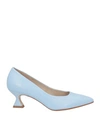 MARIAN MARIAN WOMAN PUMPS SKY BLUE SIZE 8 LEATHER