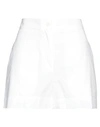 Ottod'ame Woman Shorts & Bermuda Shorts White Size 2 Cotton