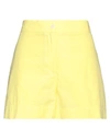 Ottod'ame Woman Shorts & Bermuda Shorts Light Yellow Size 6 Cotton