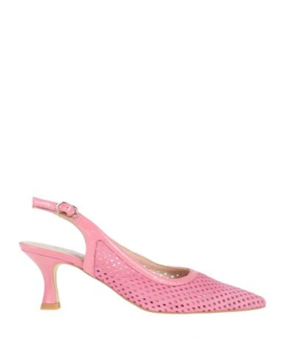 Zinda Woman Pumps Fuchsia Size 8 Leather In Pink