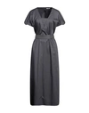 Peserico Woman Maxi Dress Steel Grey Size 8 Cotton, Elastane