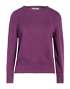 Alpha Studio Woman Sweater Purple Size L Cotton