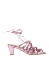 Anniel Woman Sandals Pink Size 8 Leather