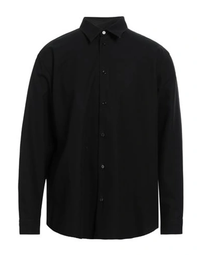 Oamc Man Shirt Black Size L Organic Cotton, Silk