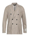 Paoloni Man Blazer Beige Size 40 Linen, Cotton, Polyamide In Beige
