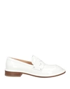 AGL ATTILIO GIUSTI LEOMBRUNI AGL WOMAN LOAFERS WHITE SIZE 8 LEATHER