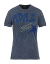 Mr & Mrs Italy Man T-shirt Slate Blue Size S Cotton