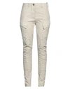 Masnada Woman Pants Off White Size 4 Cotton, Elastane