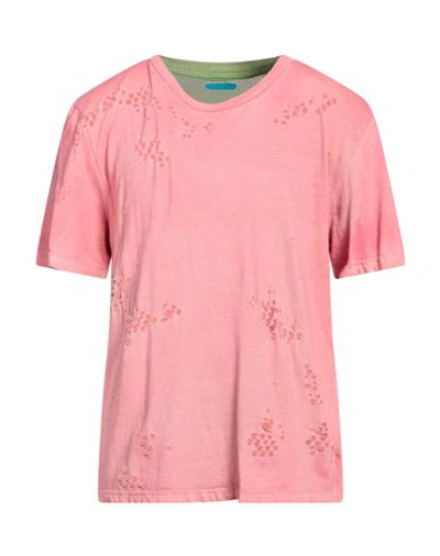 NOTSONORMAL NOTSONORMAL MAN T-SHIRT PINK SIZE XL COTTON, RECYCLED COTTON