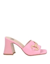 MARIAN MARIAN WOMAN SANDALS PINK SIZE 8 LEATHER