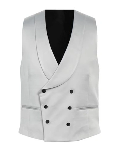 Paoloni Man Vest Light Grey Size 44 Polyester