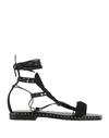 Ash Woman Sandals Black Size 10 Textile Fibers In Black